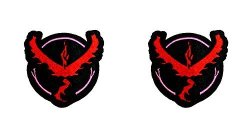 Pokemon Team Valor 3" Cute 2-PACK Anime Cosplay Application Gift Embroidered Iron-on Or Sewn Badge Diy Appliques Patch By Outlander Gear