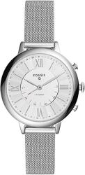 Women's Fossil Jacqueline Stainless Steel Mesh Hybrid Smartwatch Color: Silver Model: FTW5019