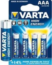 Varta High Energy 4x AAA Size Alkaline Batteries
