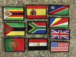 BDG Flag Of Your Choice Patch Badge 7.5CM - Listing For One Flag Patch
