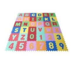 36 Piece Interlocking Alphabet And Numbers Educational Foam Puzzle Mat - Large