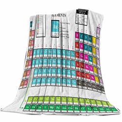 T&h Xhome Nursery Bed Blankets Flannel Fleece Throw Blanket Periodic Table Of The Elements Warm Fleece Blankets Baby Toddler Pet Blanket For Crib Stroller