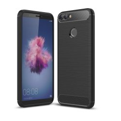 Tuff-Luv Brushed Texture Carbon Fibre Shockproof For Huawei P Smart - Black