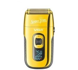 Vgr Twin Blade Electric Professional Mens Rechargeable Shaver Beard Trimmer - Gold