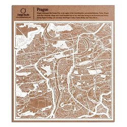 Prague Paper Cut Map By O3 Design Studio White 12 12 Inches Paper Art