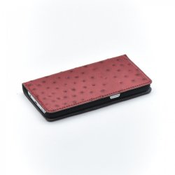 Book Case Magnetic For Samsung S8 Plus Ostrich Leather - Red