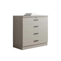 High Gloss 4 Drawer Chest Of Drawers Cappuccino