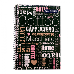 Marlin Design Side Spiral Notebook A6 100 Page Feint Assorted Designs With Pp Cover