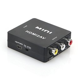 Megulla 1080P HDMI To Av Rca Composite Video Audio MINI Converter Adapter With USB Charging Cable For PC Laptop Xbox PS3 PS4 Stb Blu-ray