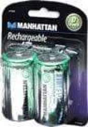 Manhattan Rechargeable Battery - D 8000 Mah 2 Pack Nimh Retail Box No Warranty