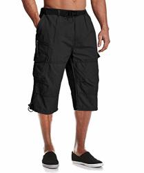 Deals on Magcomsen Men's Capri Pants Cargo Shorts Relaxed Fit 3 4 Pants  Long Shorts Below Knee Shorts Mountain Shorts Multi Pockets Summer Shorts  Work Shorts Black, Compare Prices & Shop Online