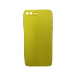 Liquid Silicone Cover With Camera Cut-out Case For Iphone 7 8 Plus - Yellow