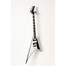 Used Jackson Js32t Rhoads Electric Guitar White With Black Bevel 888365482415