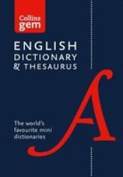Collins English Dictionary And Thesaurus Gem Edition - Two Books-in-one MINI Format Paperback 6TH Revised Edition