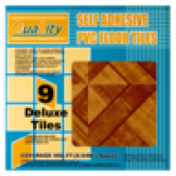 Brown Self Adhesive Pvc Floor Tiles 9 Pack