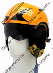 Us Airforce Hgu Style Air Jet Fighter And Helicopter Pilot Helmet - Orange Skeleton