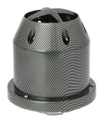 Air Filter With Carbon Black Plastic Cover - 76mm