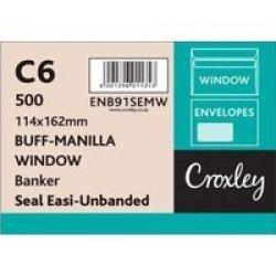 C6 Brown Seal Easi Window Envelopes Box Of 500