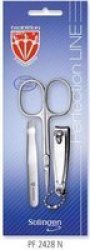 Set: Cuticle Scissors Nail Clipper Tweezers Pf 2428 N