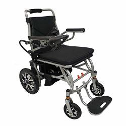 Intelligent Yolandek Lightweight Foldable Electric Wheelchair Compact Power Chair Lightweight Folding Carry Electric Wheelchairs Durable Wheelchair