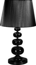 230VAC 40W 1XE27 Table Lamp And Shade Black