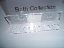 Clear Plastic Toothbrush Holder With Suction Pads - Brand New