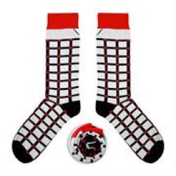 Cup Of Sox Unkeyboardinated - White Size 41 - 44 B Black And White Checkered Socks Retail Box No Warranty