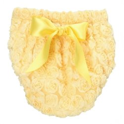 BABY Yellow Rosette Diaper Cover Small