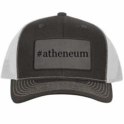Atheneum - Hashtag Leather Grey Patch Engraved Trucker Hat Greywhite One Size
