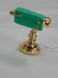Heidi Ott Dollhouse Miniature 1:12 Banker's Office Lamp Green Shade #YL1096 