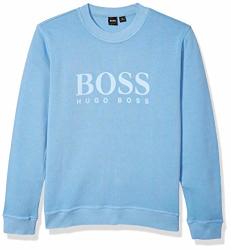 Boss Orange Men's Weave Sweatshirt Light pastel Blue L