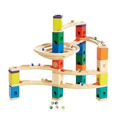 wooden marble track set