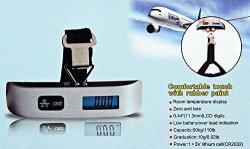 MINI Digital Luggage Scale Hand Held Lcd Electronic Scale Electronic Hanging Scale Thermometer 50KG Capacity Weighing Device