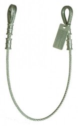 Guardian Fall Protection 10440 3-FOOT Vinyl Coated Galvanized Cable Choker Anchor With Thimble Ends
