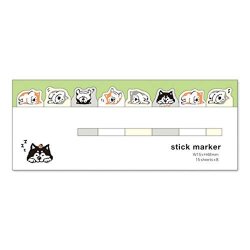 Japanese Stick Marker & Memo Shiba Inu Shiba Dog Collection Bookmark Flags Green