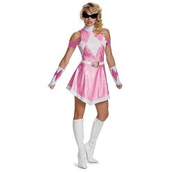 Disguise Costumes Disguise Women's Pink Ranger Sassy Deluxe Costume Pink Large