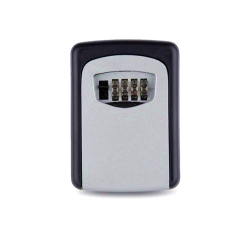 Key Storage Lock Box With 4 Digit Combination - Silver