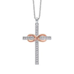 Cde Infinite Cross Necklace With Swarovski Crystals
