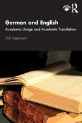 German And English - Academic Usage And Academic Translation Paperback