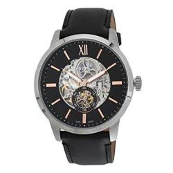 Fossil Townsman Skeleton Dial Automatic Mens Leather Watch ME3153