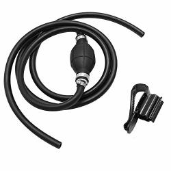 Uoienrt Siphon Pump For Gasoline Diesel Liquid Water Fish Tank - Manual Car Fuel Transfer Pump With Fixed Clamp Hose Portable Anti-corrosion Rubber Hoses