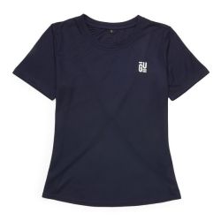 Ladies Short Sleeve Knotted T-Shirt - Navy