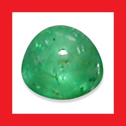 Natural Emerald - Fine Green Round Cabochon - 0.345cts