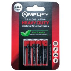 Amplify Aaa Heavy Duty Carbon Zinc Batteries - 4 Pack