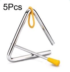 Freedi 5PCS Musical Instruments Triangle 4"ANGLE Iron Preschool Music Triangle