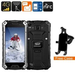 Conquest S6fp Ip68 Smartphone - Quad Core Cpu 3gb Ram 5 Inch Screen Gorilla Glass 4g Otg Nf - Silver