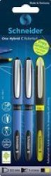 : 2 One Hybrid Black Pens 0.5MM + Free Yellow Highlighter