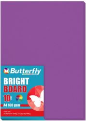 - Board - A4 Bright 160GSM - Purple Pack Of 10