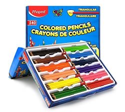 Maped Helix USA Maped Color 'peps Triangular Colored Pencils School Pack Assorted Colors Pack Of 240 832070ZV