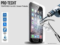 Clear Iphone Screen Protector For Iphone 6 PLUS 6S Plus By Pro-techt Invisible Tempered Glass Shield Ultrathin 2.5D Smartphone Cover Anti-scratch & ANTI-DROP|9H Hardness| Easy Installation